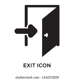 Exit icon vector isolated on white background for your web and mobile app design, Exit logo concept