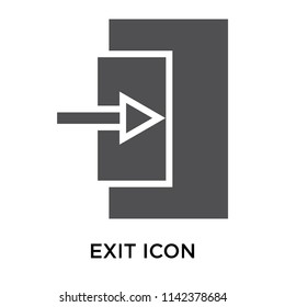 Exit icon vector isolated on white background for your web and mobile app design, Exit logo concept
