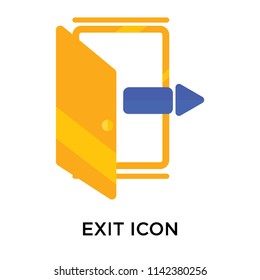 Exit icon vector isolated on white background for your web and mobile app design, Exit logo concept