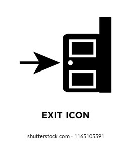 Exit icon vector isolated on white background, Exit transparent sign