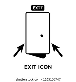 Exit icon vector isolated on white background, Exit transparent sign
