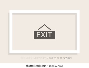 exit icon vector . Lorem Ipsum Illustration design