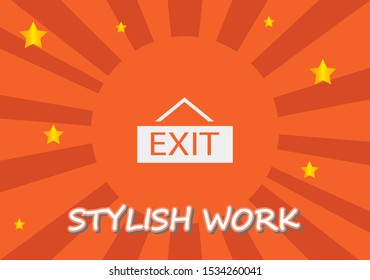 exit icon vector . Lorem Ipsum Illustration design