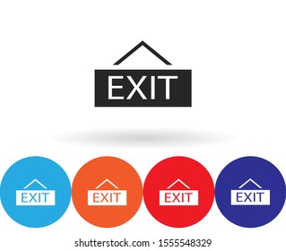 exit icon vector . Lorem Ipsum Illustration design