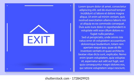 exit icon vector . Lorem Ipsum Illustration design