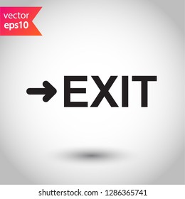 Exit icon. Exit vector sign