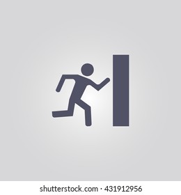 exit icon. exit vector. exit sign