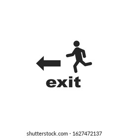 exit icon vector sign isolated for graphic and web design. exit symbol template color editable on white background.