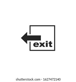 exit icon vector sign isolated for graphic and web design. exit symbol template color editable on white background.