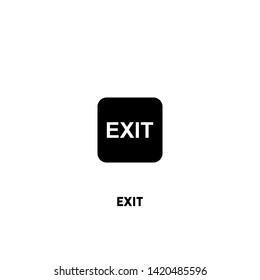 exit icon vector. exit sign on white background. exit icon for web and app