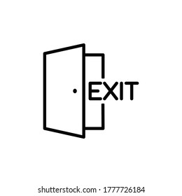 exit icon vector sign symbol