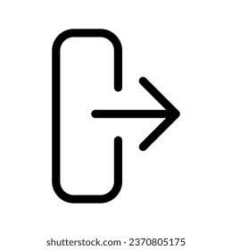 Exit Icon Vector Symbol Design Illustration