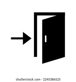 Exit Icon vector trendy style on white background..eps