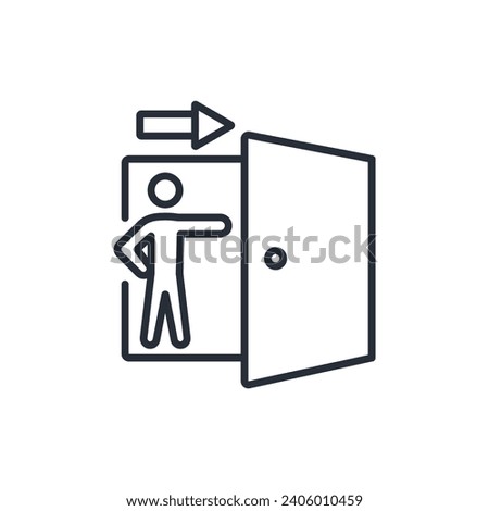 exit icon. vector.Editable stroke.linear style sign for use web design,logo.Symbol illustration.
