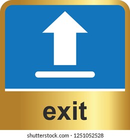 Exit icon for web and print EPS 10 