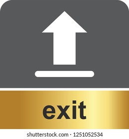 Exit icon for web and print EPS 10 