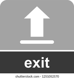 Exit icon for web and print EPS 10 