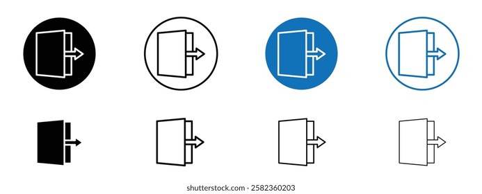 Exit icons pack vectors for app and web ui designs