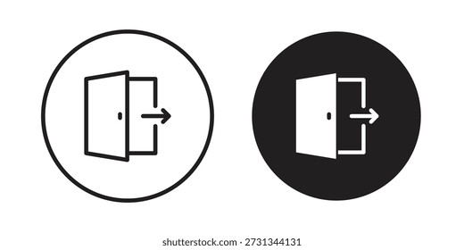 Símbolo de ícones de saída. pacote de ilustração vetorial para aplicativos e designs