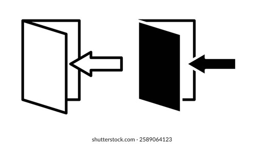 Exit icons thin line illustrations designs