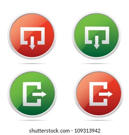 Exit icons. Vector