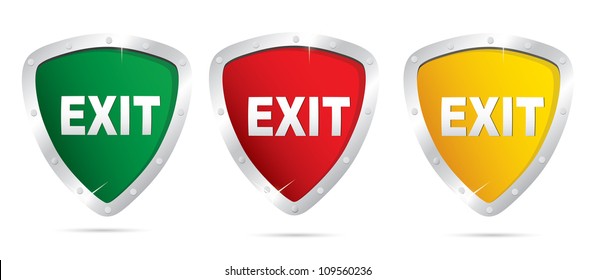 Exit icons. Vector