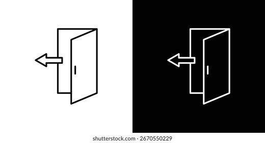 Exit icons. vector symbol illustrations.