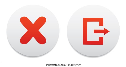 Exit icons.vector Exit icons. Vector