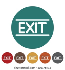 Exit icon.Vector illustration
