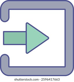 Exit  illustration with isolated background 