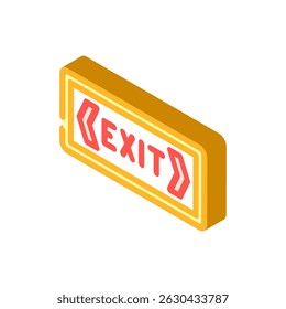 exit information isometric icon vector. exit information sign. isolated symbol illustration