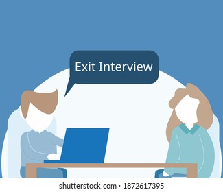 Exit Interview Before Leaving The Job Vector