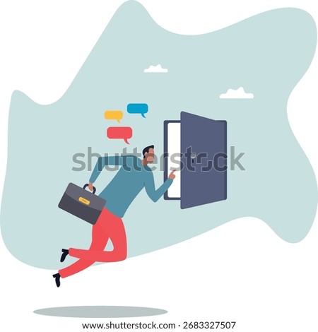 Exit interview, employee feedback before leaving or resignation, staff suggestion to HR human resources.about a man and his life.