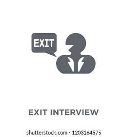 Exit interview icon. Exit interview design concept from Time managemnet collection. Simple element vector illustration on white background.
