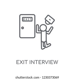 Exit Interview Icon Style 9198536 Vector Art at Vecteezy