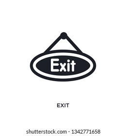 exit isolated icon. simple element illustration from museum concept icons. exit editable logo sign symbol design on white background. can be use for web and mobile