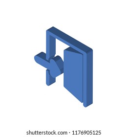 Exit isometric left top view 3D icon