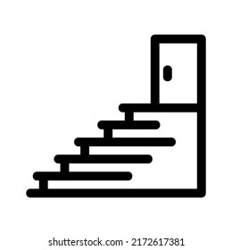 exit ladder icon or logo isolated sign symbol vector illustration - high quality black style vector icons
