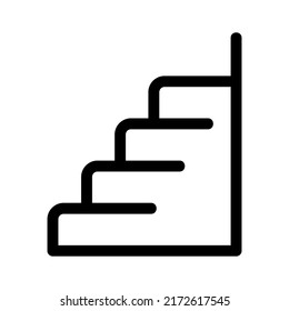 icono de la escalera de salida o logotipo símbolo de signo aislado ilustración vectorial - iconos vectoriales de estilo negro de alta calidad

