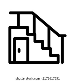 exit ladder icon or logo isolated sign symbol vector illustration - high quality black style vector icons
