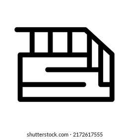 exit ladder icon or logo isolated sign symbol vector illustration - high quality black style vector icons
