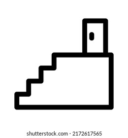 exit ladder icon or logo isolated sign symbol vector illustration - high quality black style vector icons
