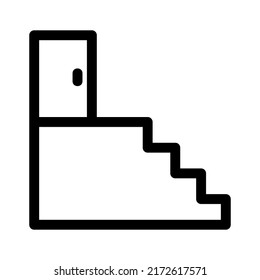 exit ladder icon or logo isolated sign symbol vector illustration - high quality black style vector icons
