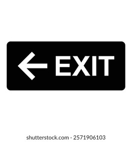 exit with left arrow sign icon vector