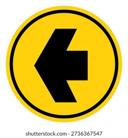 Exit Left Arrow Symbol Sign, Vector Illustration, Isolate On White Background Label.EPS10