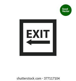 Exit to the left sign