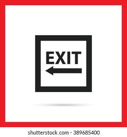 Exit to the left sign