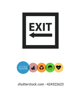 Exit to the left sign