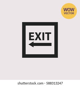 Exit to the left sign