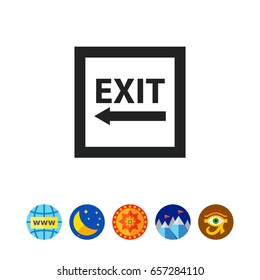 Exit to the left sign